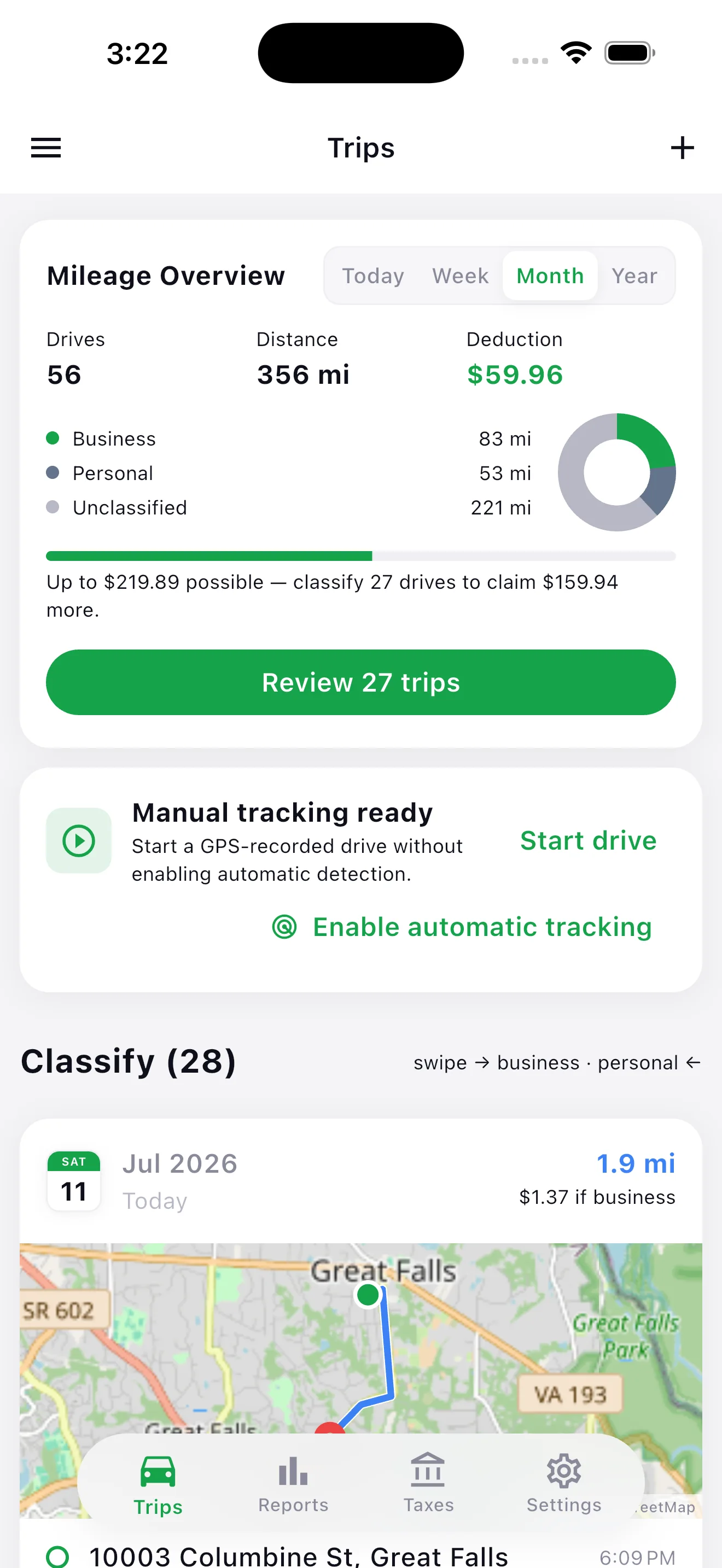 Mile screenshot